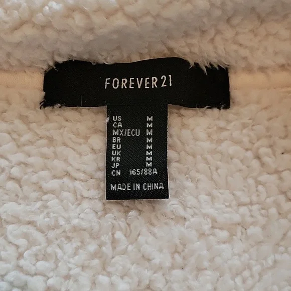 Forever21 Cozy Cream Sherpa Pullover - Picture 2 of 3